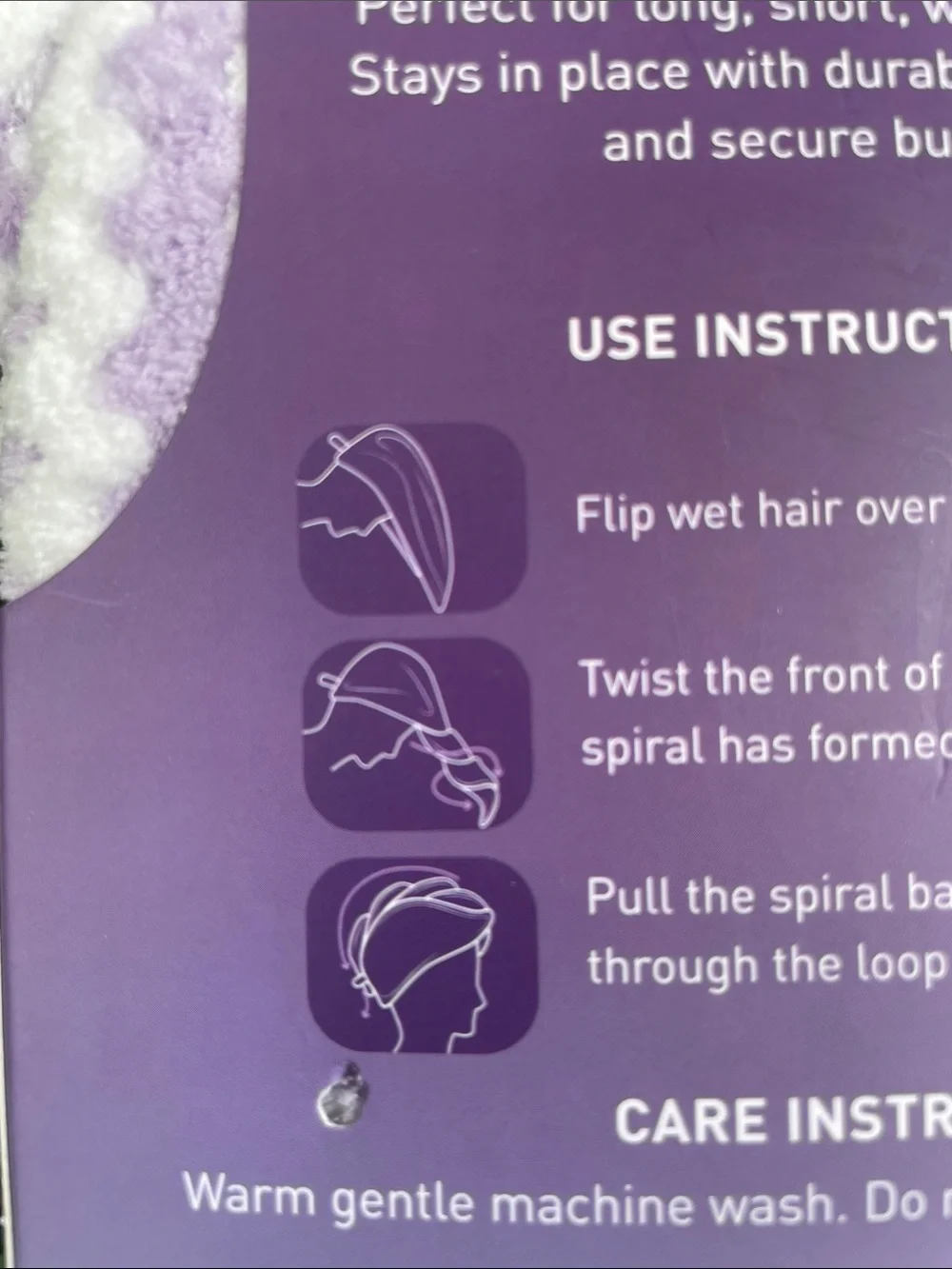 Purple & White Zigzag Hair Towel
